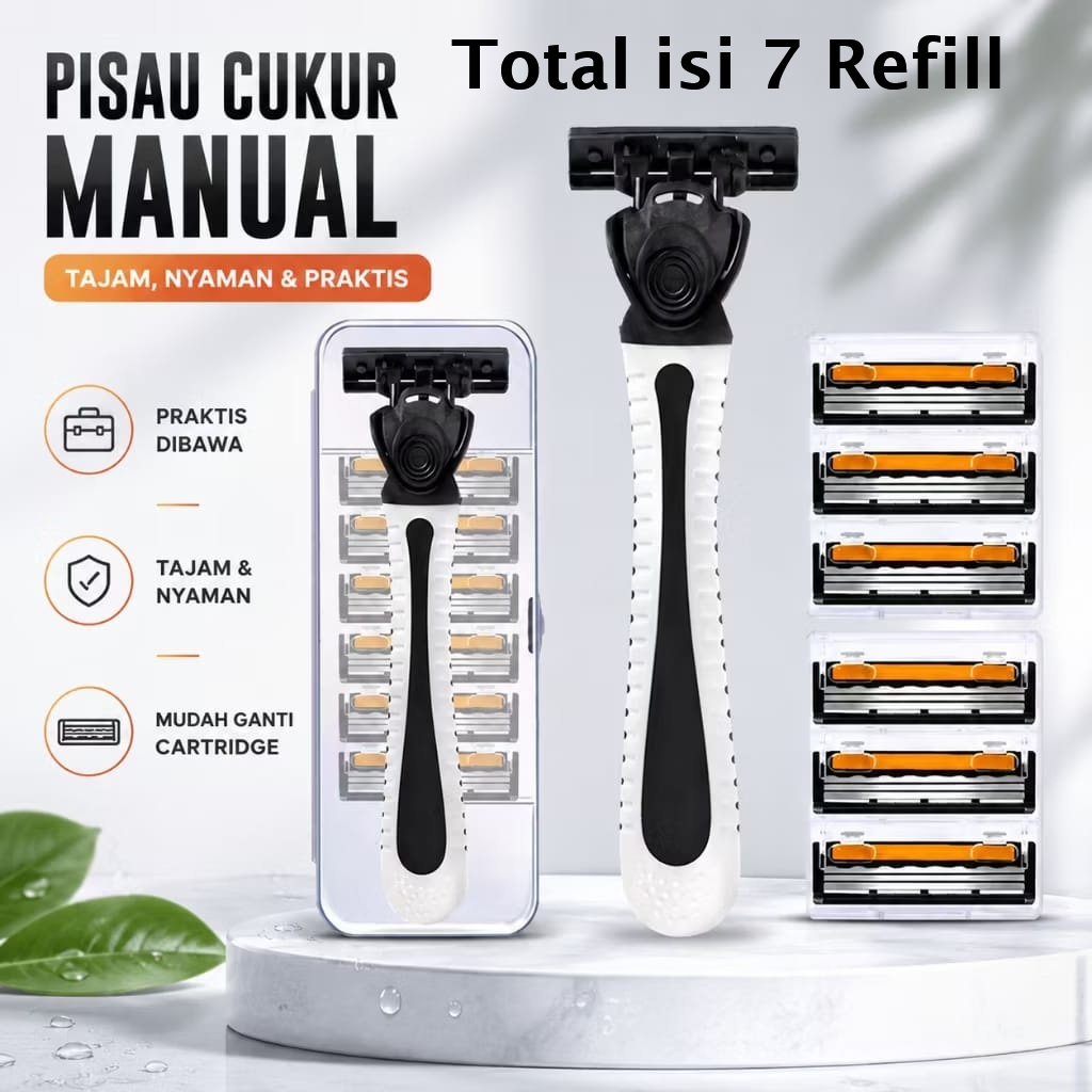 Berbagai Alat Pisau Cukur Cukuran Pencukur Manual Kumis Jenggot Garuk Bulu Kaki Ketiak Pria Wanita Set Gagang Free Refill Isi 6 Ulang Tajam Strip Pelicin Pelumas Aloe Vera Kulit Sensitif Halus Shaver Razor 6 7 Mata Pisau Yukinawa Orlee 3 4 Lapis Layer