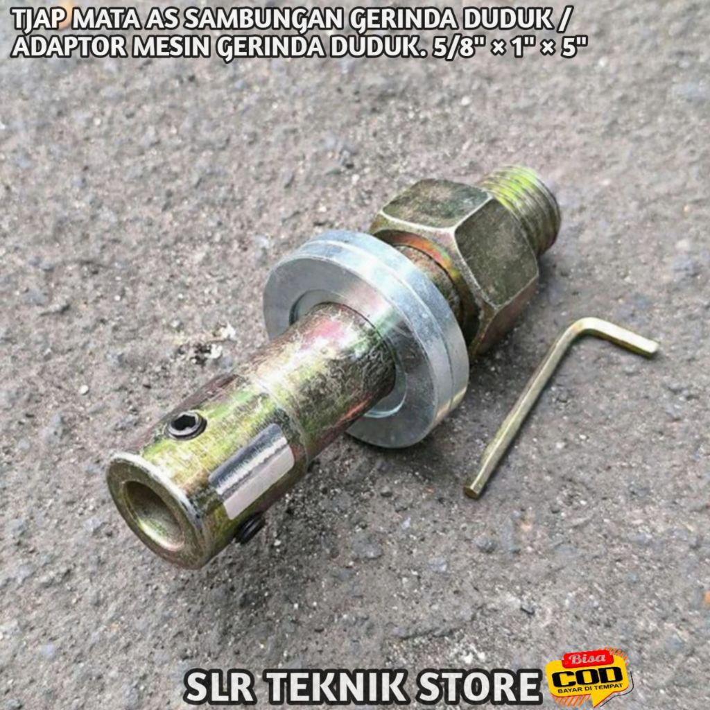 Tjap Mata As Sambungan Gerinda Duduk 5/8" × 1" × 5" Adaptor Mesin Gerinda Duduk