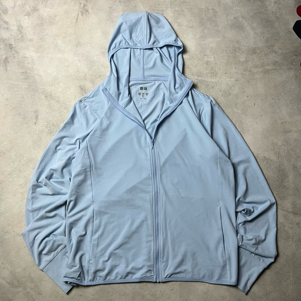 Uniqlo AIRIsm Jacket Mesh Hoodie Proteksi Anti UV