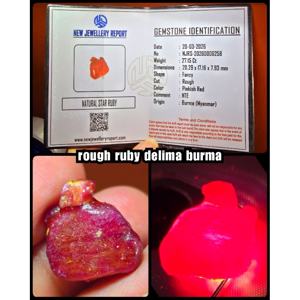 natural rough / bongkahan ruby  star burma super