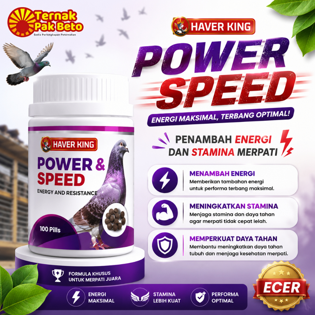POWER & SPEED DOPING MERPATI ORIGINAL IMPORT - Untuk Meningkatkan Stamina Merpati saat Terbang [ECER