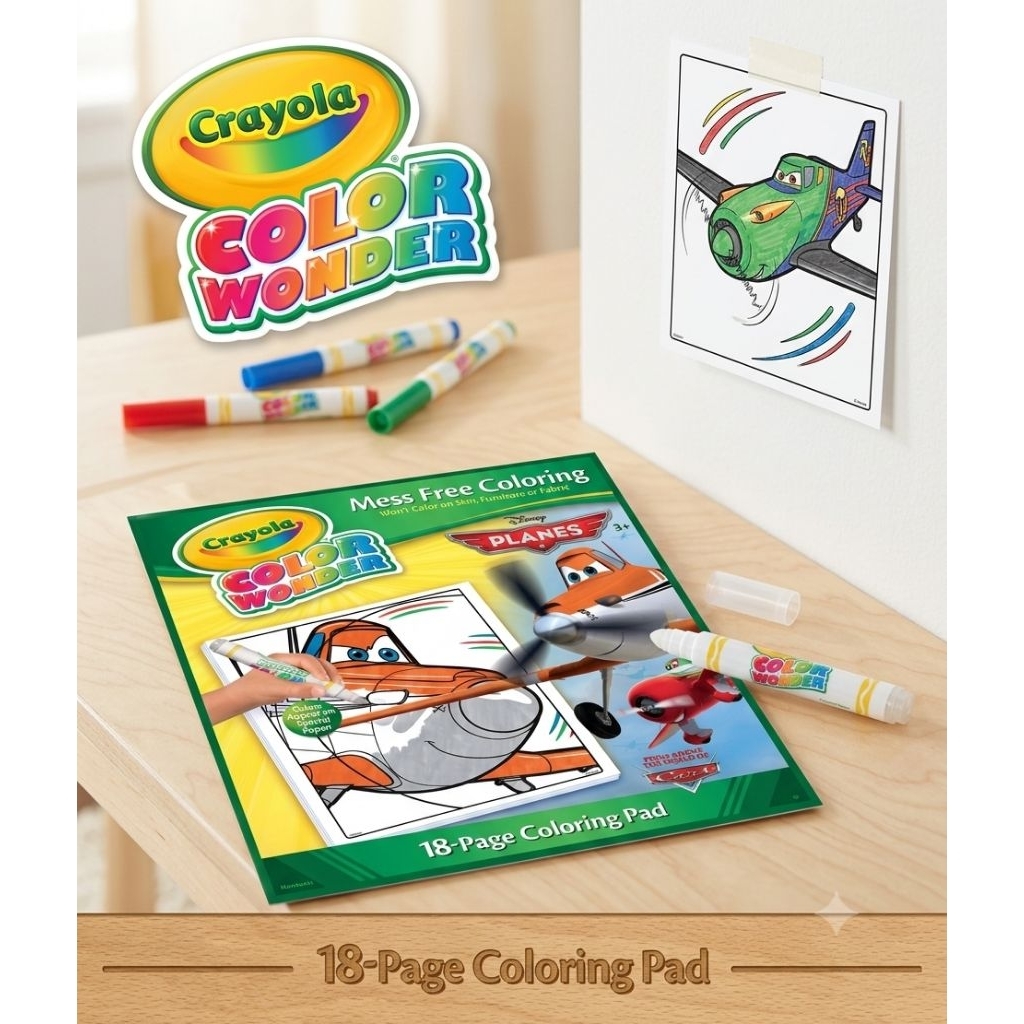Lumi Crayola Color Wonder Disney Planes - Buku Mewarnai Anak Anti Berantakan Mess Free Coloring 18 P