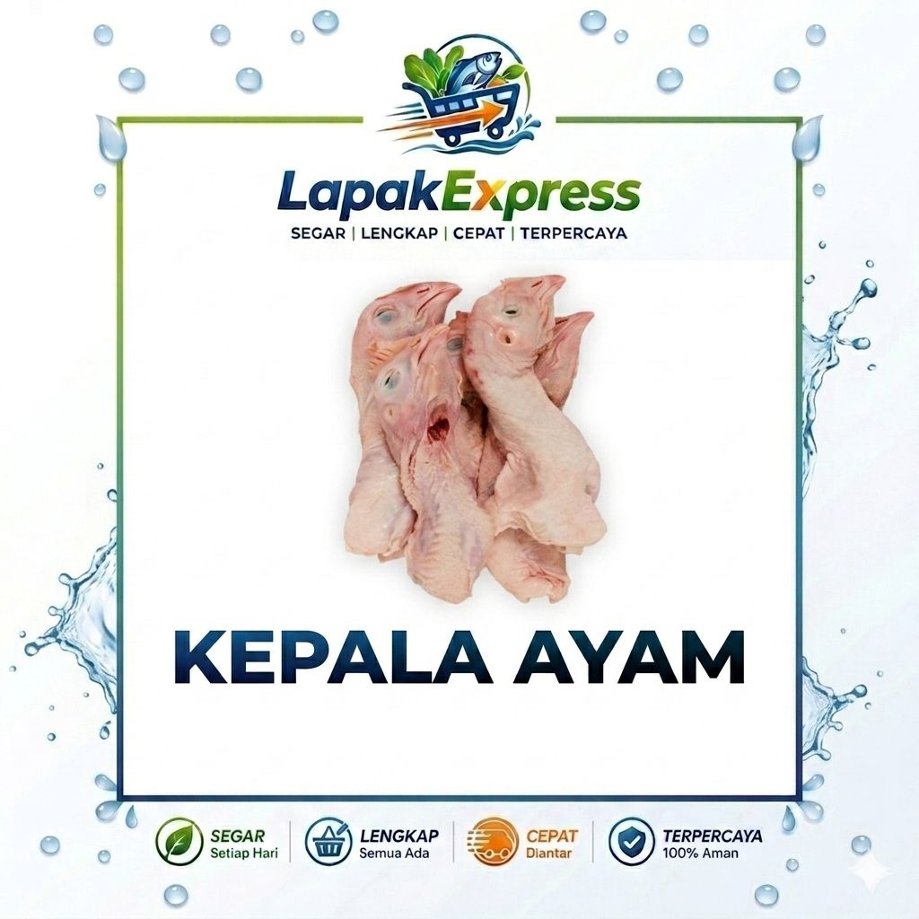 Kepala Ayam Segar Berkah 500g / Kepala Ayam Potong Bersih Fresh / Bahan Sup Soto Kaldu Ayam Konsumsi