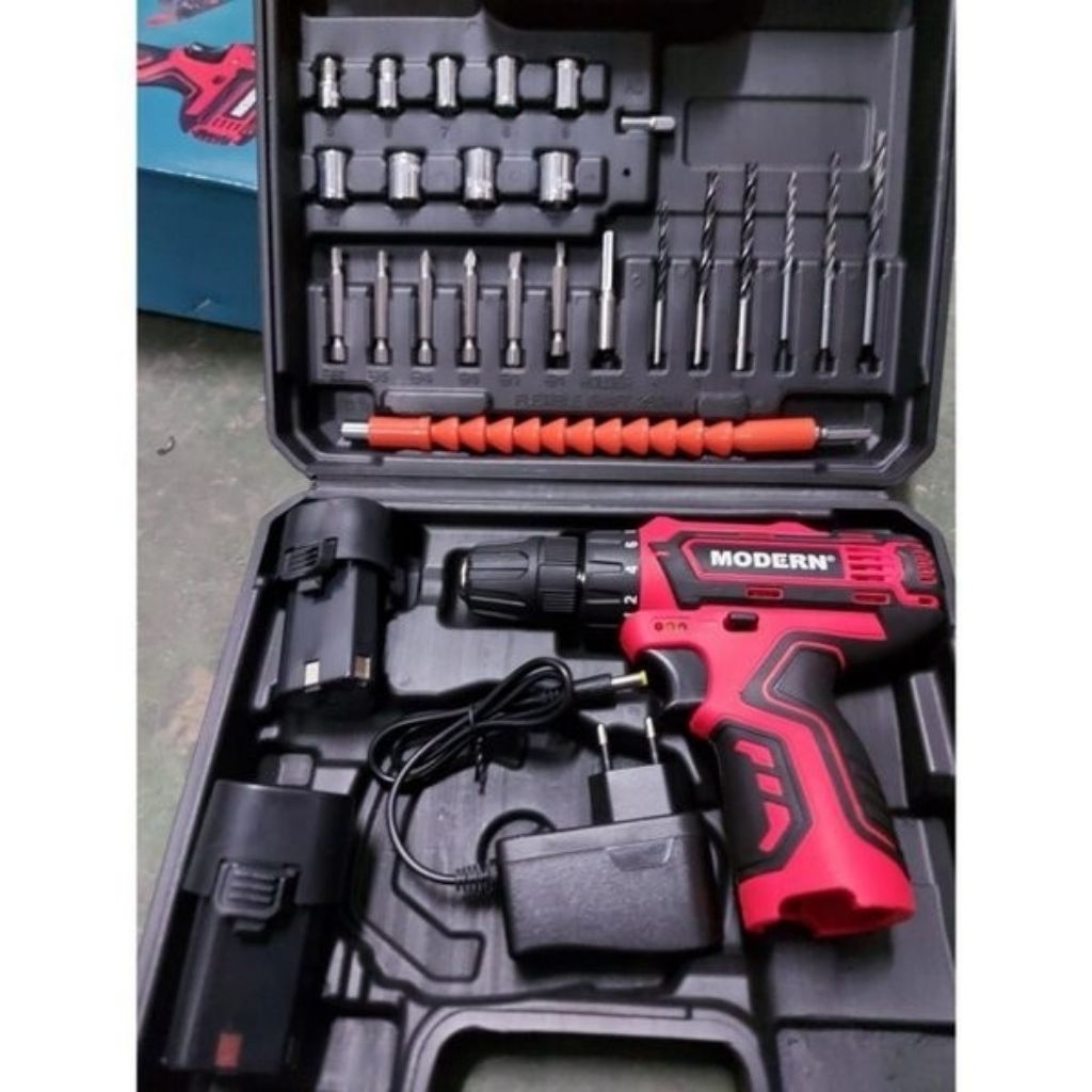 MESIN BOR CAS BATERAI MODERN M-13SET