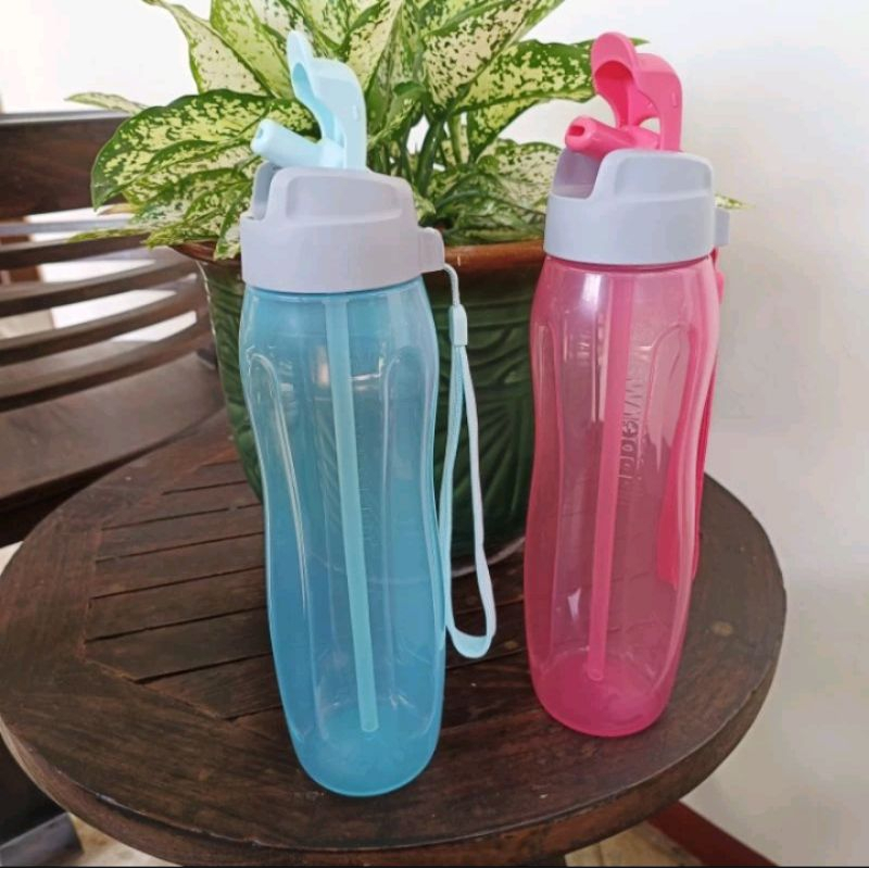 eco bottle straw 750 ml tupperware botol sedotan 750ml