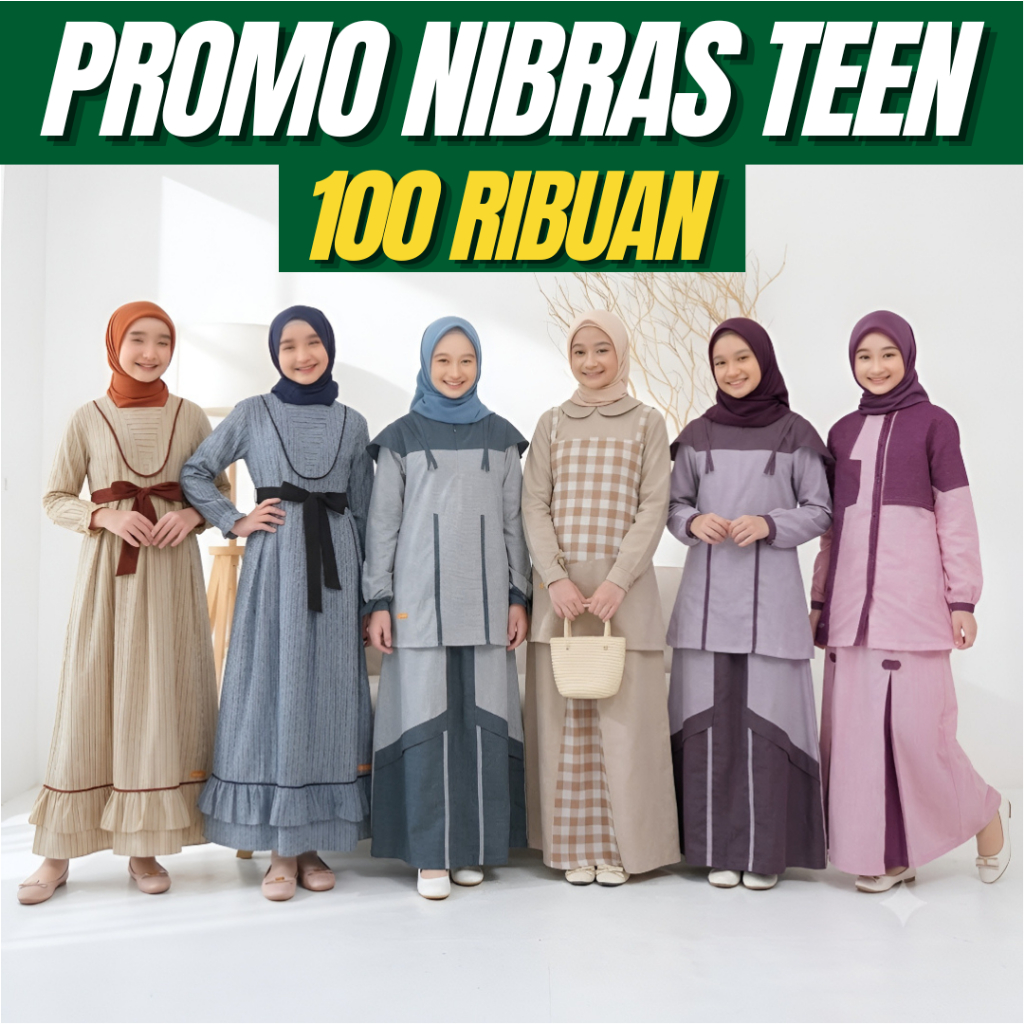 OBRAL PROMO SETELAN & GAMIS TEEN REMAJA NIBRAS TERBARU KEKINIAN LUCU BESTSELLER MODEL ONESET ATASAN 