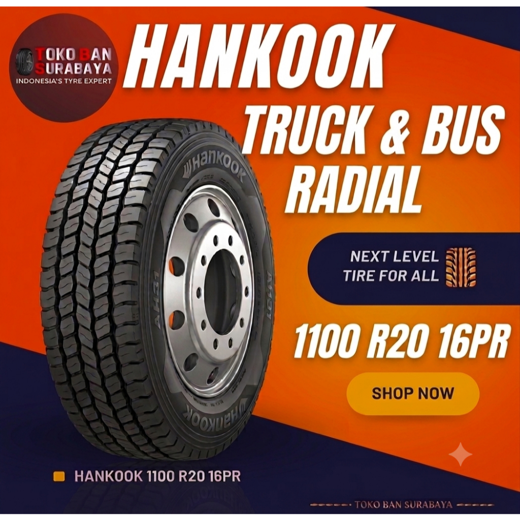 Ban Truk & Bus HANKOOK 11.00-20 16PR AH30 1100-20 1100/20 1100R20 1100 11.00 R20 R 20 16 PR AH30