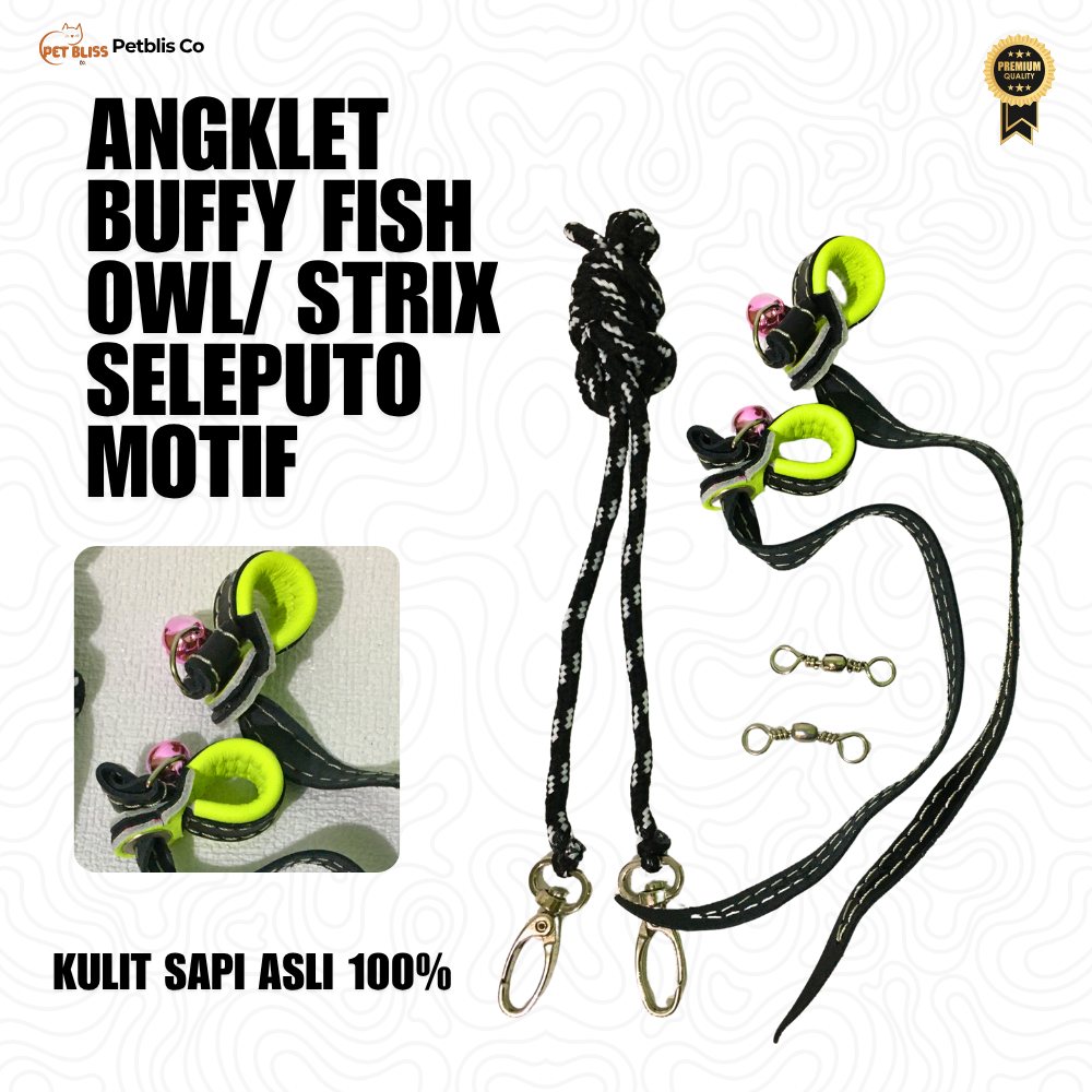 Angklet MOTIF Burung Hantu Buffy Fish Owl/Strik Seloputo