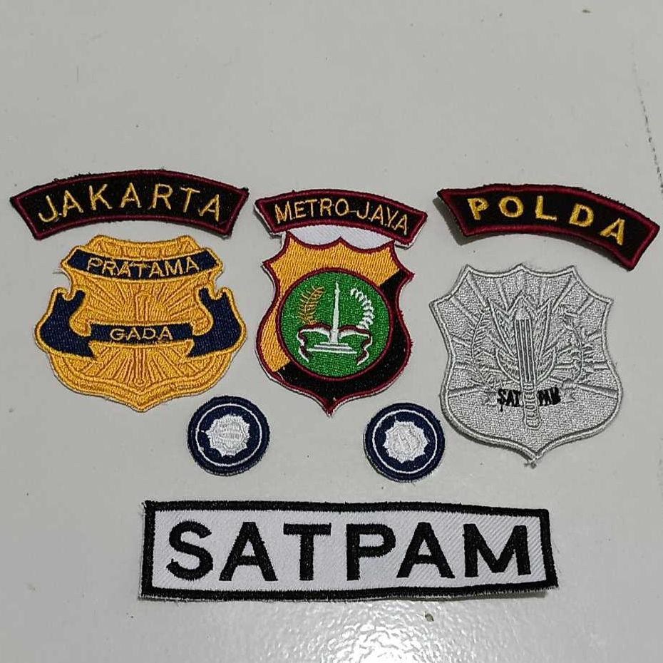 Atribut Satpam Bordir Berbagai Daerah Set Lengkap