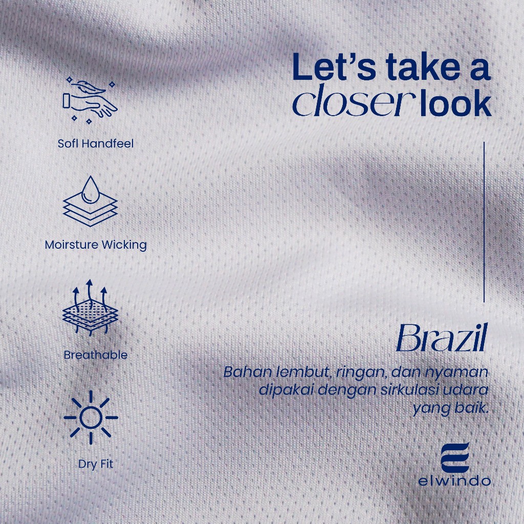 Kain Dryfit Brazil Premium Kiloan 72" Elwindo Textile