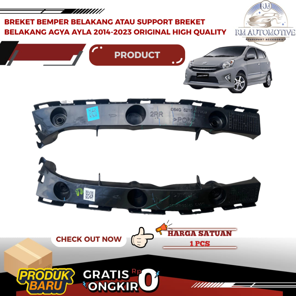 Breket Bemper Belakang Atau Support Breket Belakang Agya Ayla 2014-2023 Original