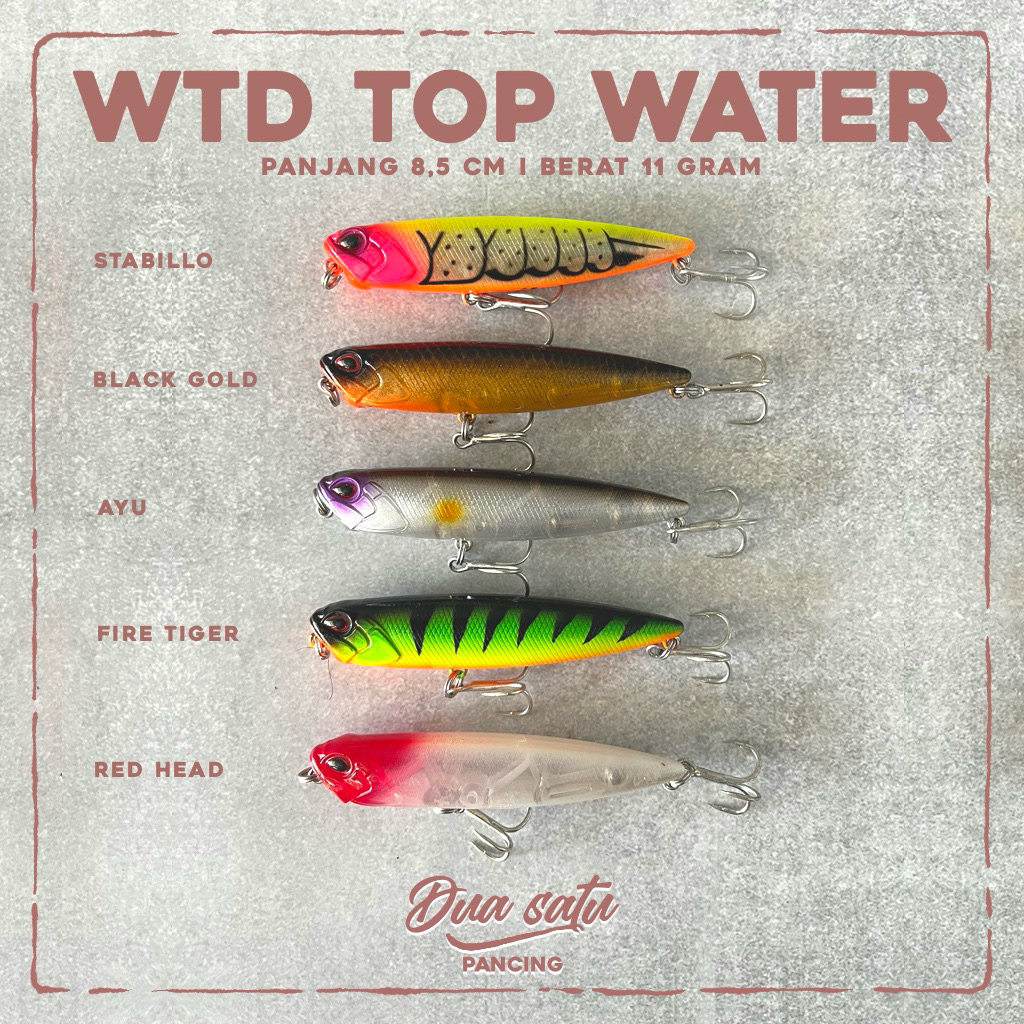 LURE PANCING WTD TOP WATER REPLIKA DUO PANJANG 8,5 CM