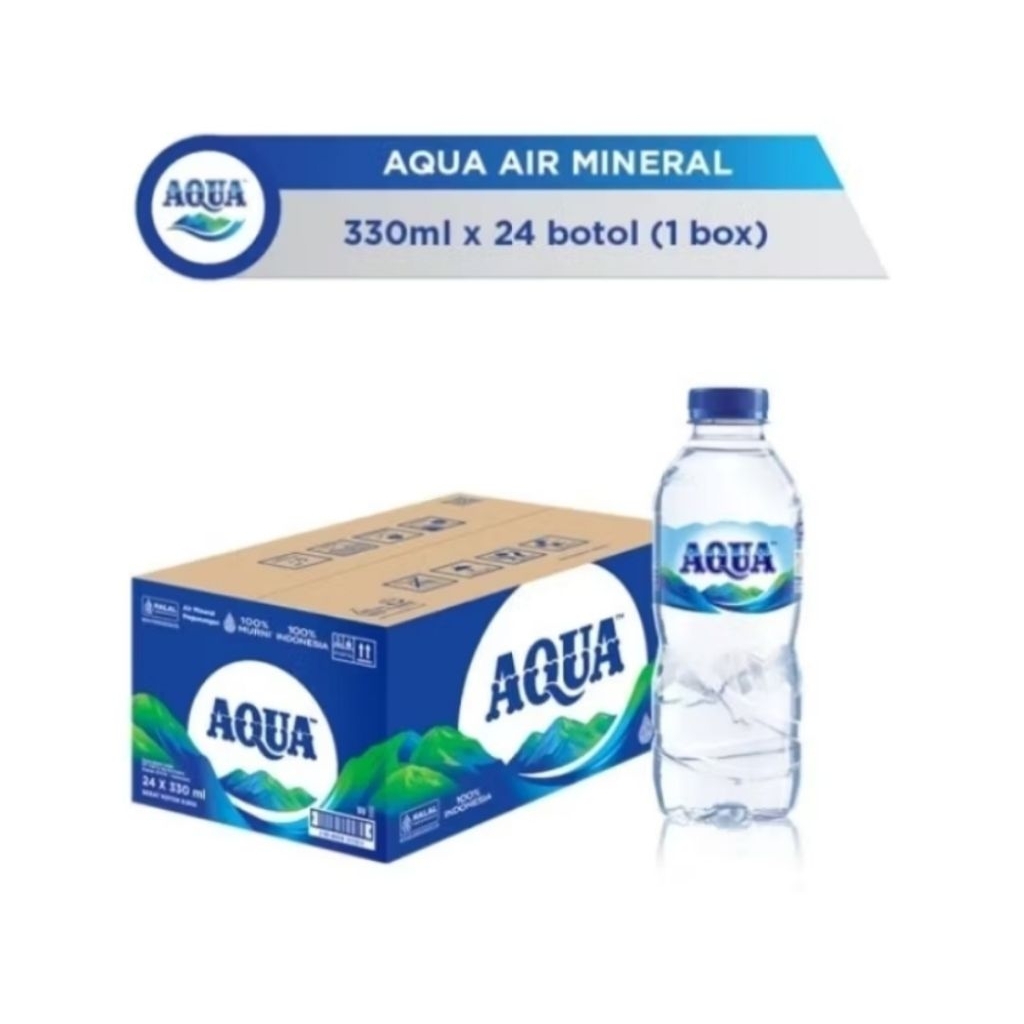 Aqua Botol 330 ml ( 1 dus isi 24 botol )