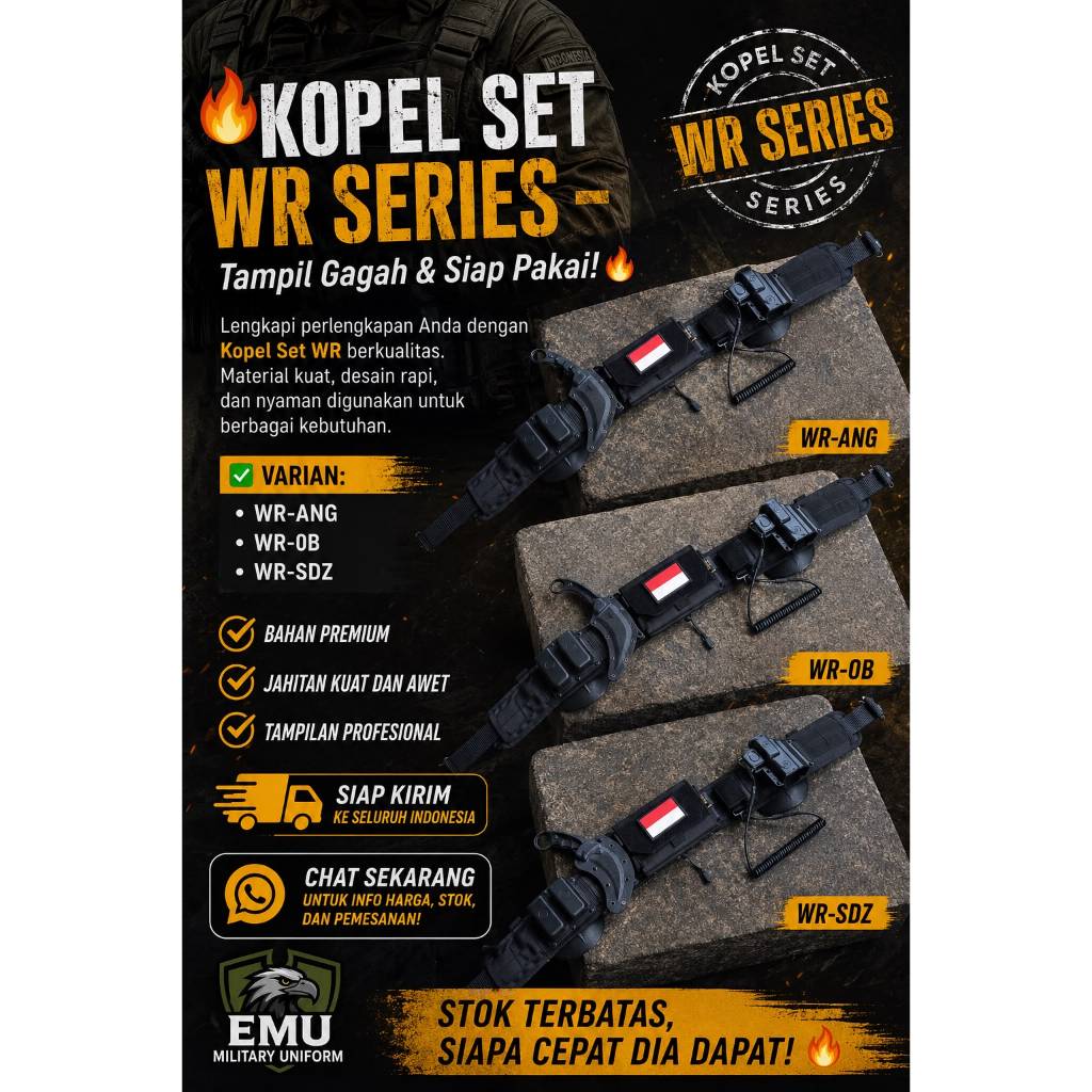 Kopel Set Besi Tactical 1set Lengkap Kopel Set Besi Lengkap Hitam Kopel Tactical