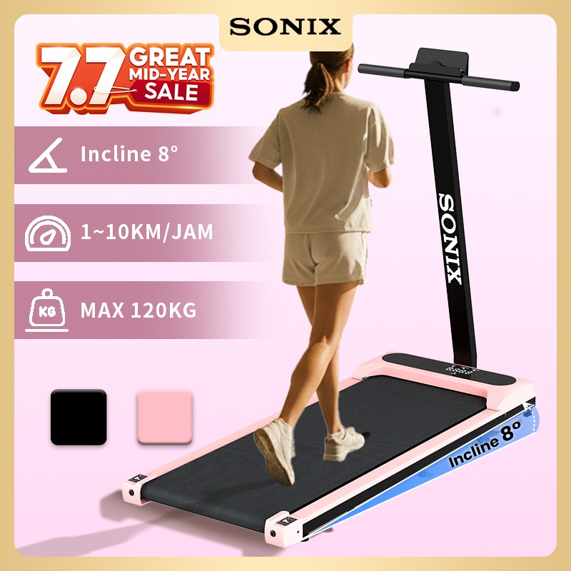 Sonix Treadmill Incline T Model Sport Treadmill Sudut 8 Sudut Electric Low Watt Dapat Dilipat Runnin