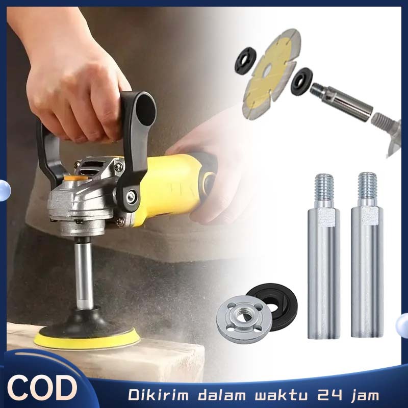 3pcs M10 Sambungan Gerinda Sambungan As Gerinda Tangan Sambungan Adaptor Gerinda Sambungan Grinda