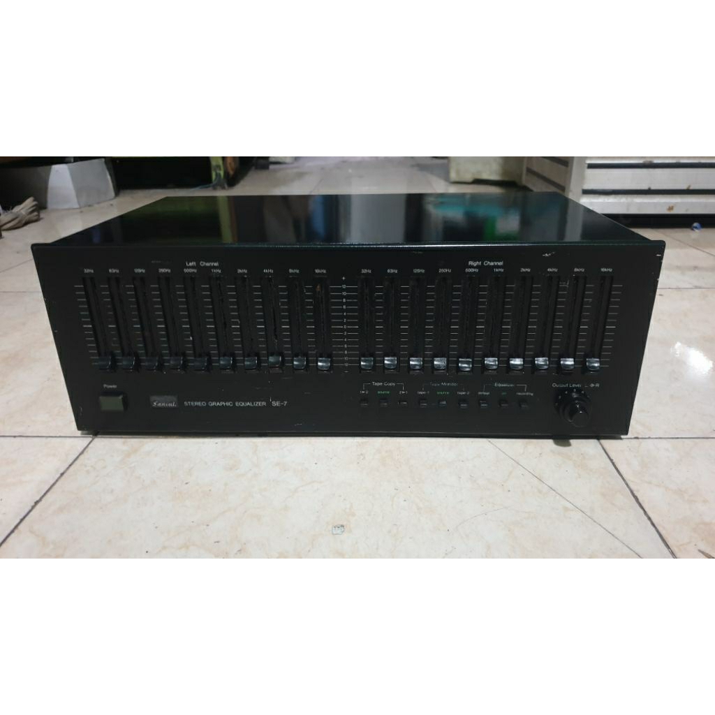 equalizer vintage made in japan sansui se7 stereo 2x10band 20channel graphic equalizer second bekas 