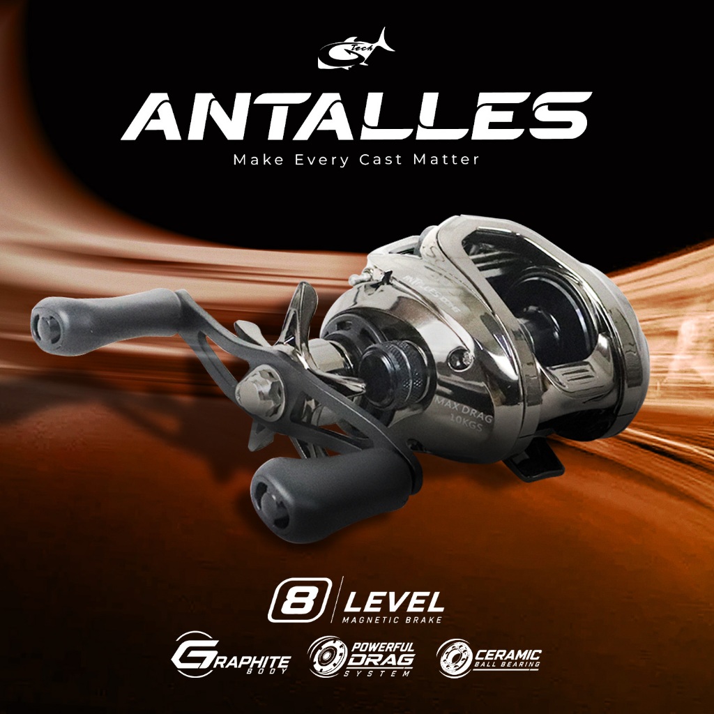 Reel BC G-TECH ANTALLES 1001 HG | Salt Water Bait Casting | Rawa Muara Sungai Laut GTech