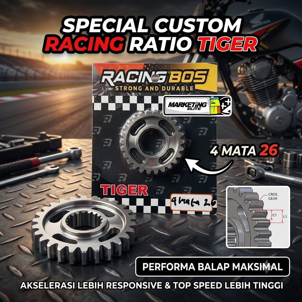 GIGI RASIO TIGER 4 MATA 26 RASIO TIGER RACING HEREX RACING BOS
