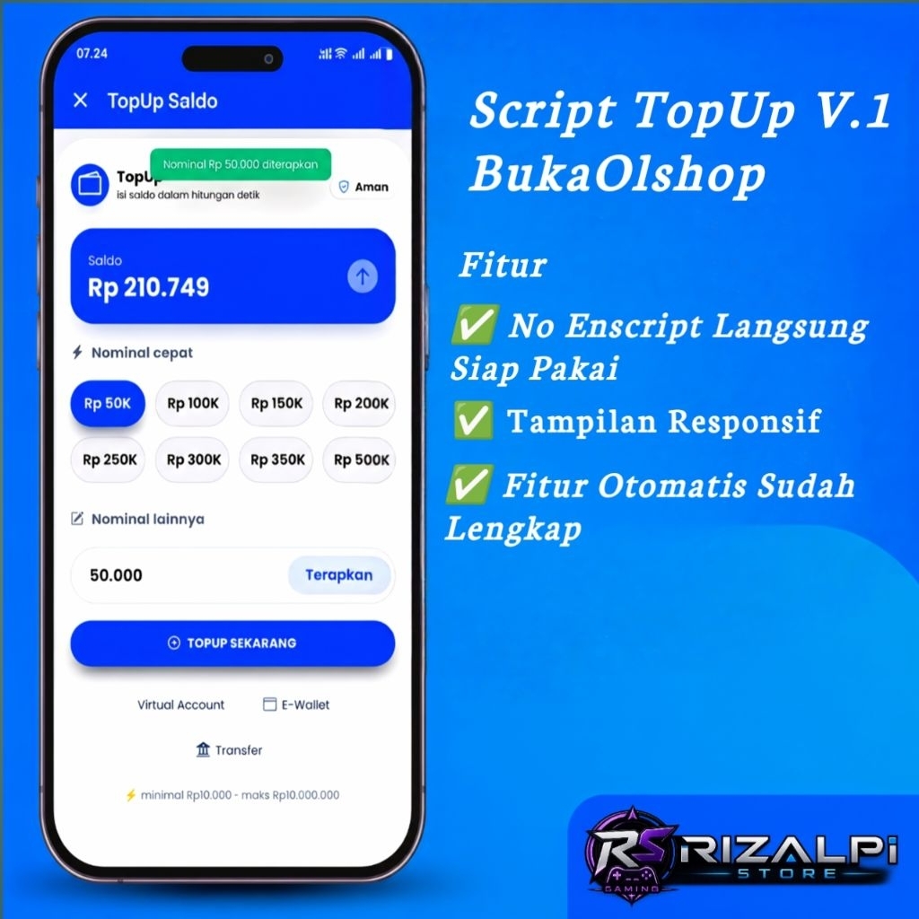 Source Code Script TopUp Bukaolshop