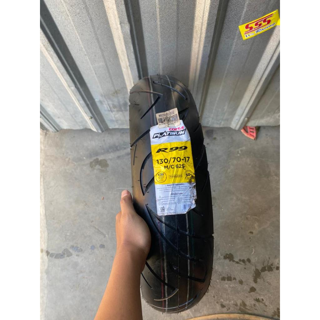 Ban Luar Corsa R99 Ukur 130/70-17 Tubeless Ban Belakang CBR CB150R R15 GSX DLL Ban Supermoto KLX CRF