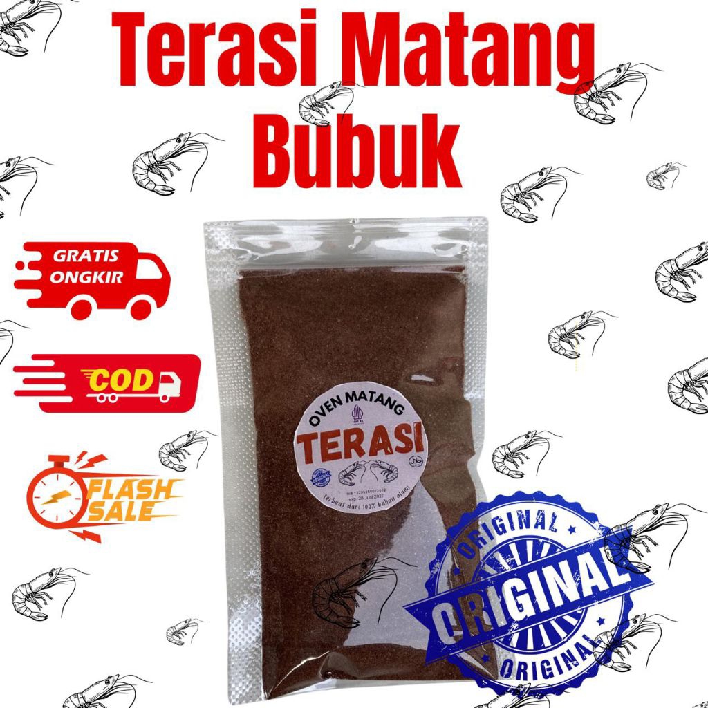 terasi oven matang tabur 100gram terasi matang bubuk