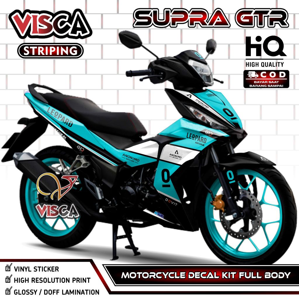 Decal Supra GTR Full Body - Stiker Supra GTR 150 Full Body - Dekal Supra GTR Full Body - Striping Su