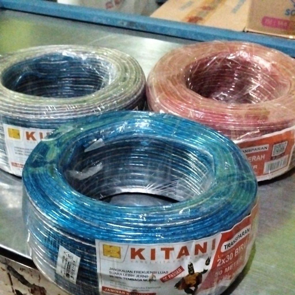 1roll kabel 2x30 50 meter kitani all warna