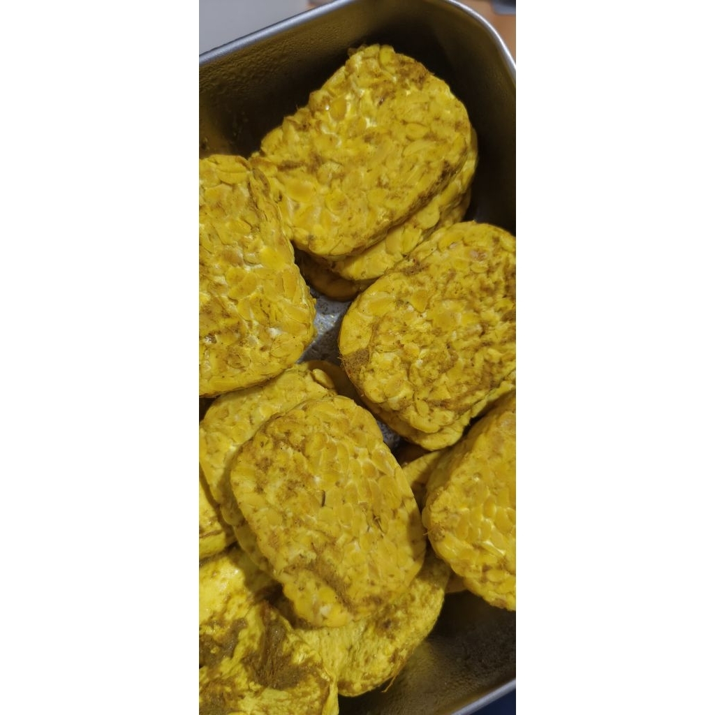 Tempe Ungkep Bumbu Kuning Siap Goreng