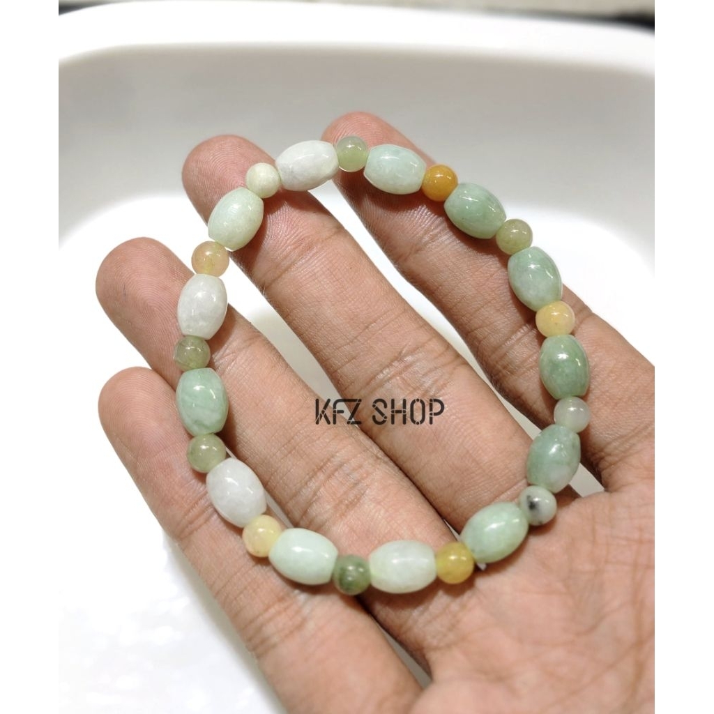 Gelang Natural Giok Burma Type A perbuah
