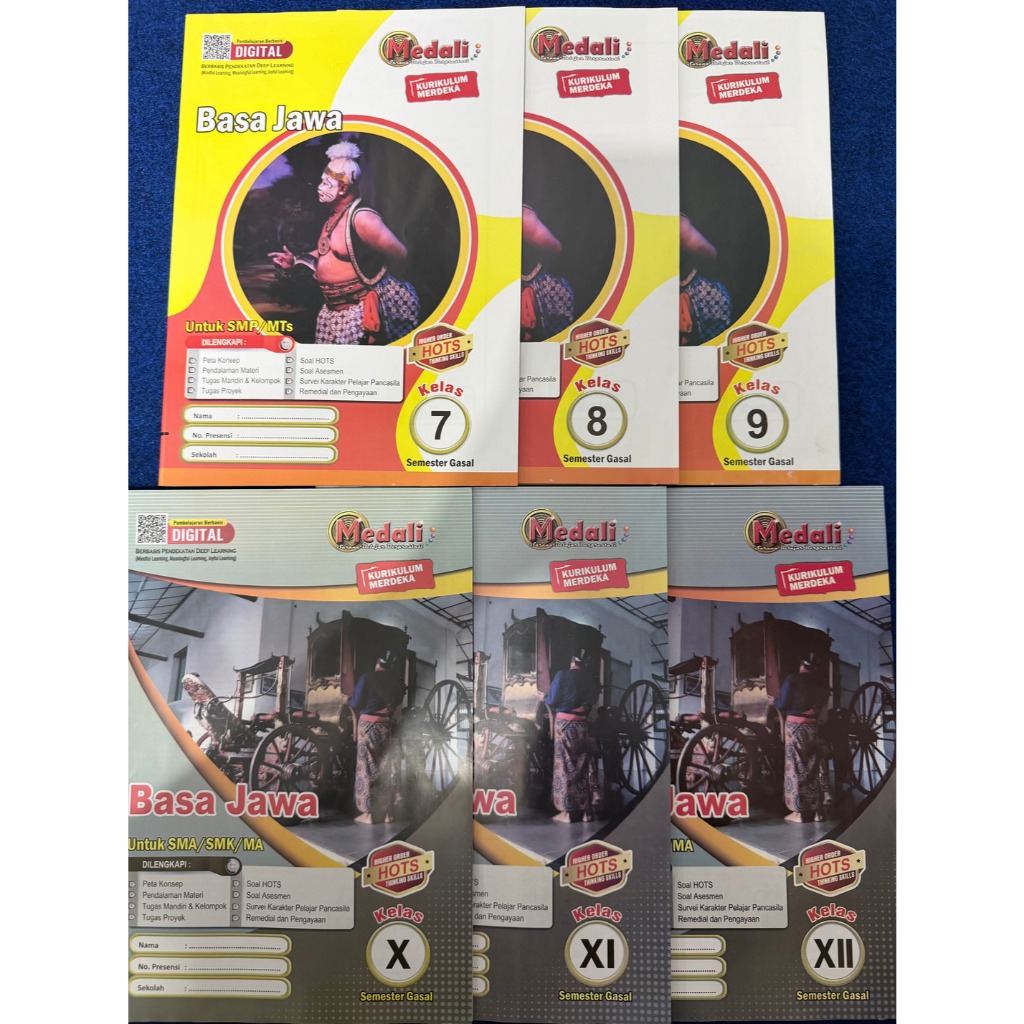Buku LKS Bahasa Jawa Kelas 7-12 SMP/SMA/SMK/MA Semester 1 Kurikulum Merdeka