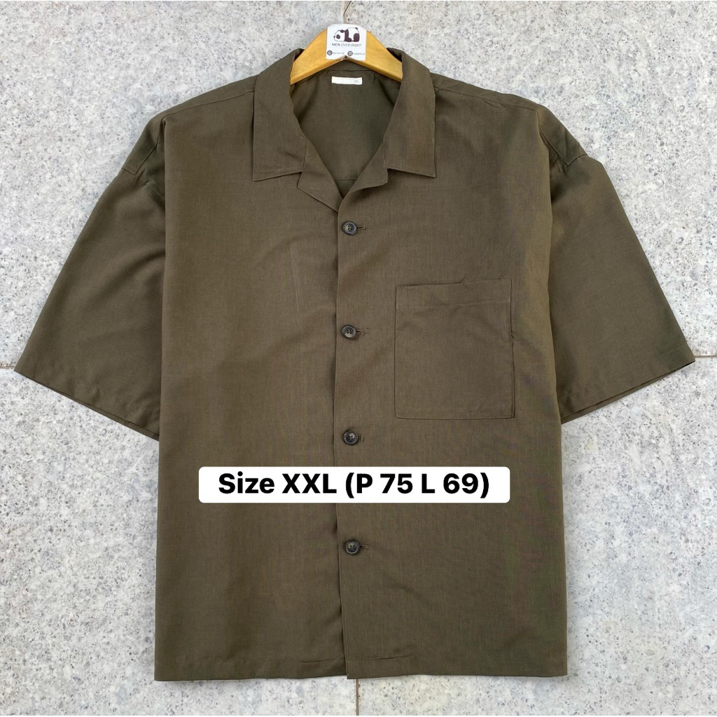 Kemeja Open Collar Gu Uniqlo