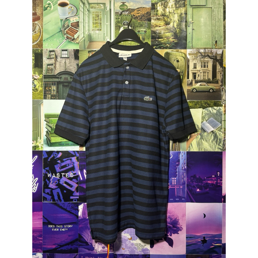 Lacoste Salur Navy Black Polo Shirt Preloved