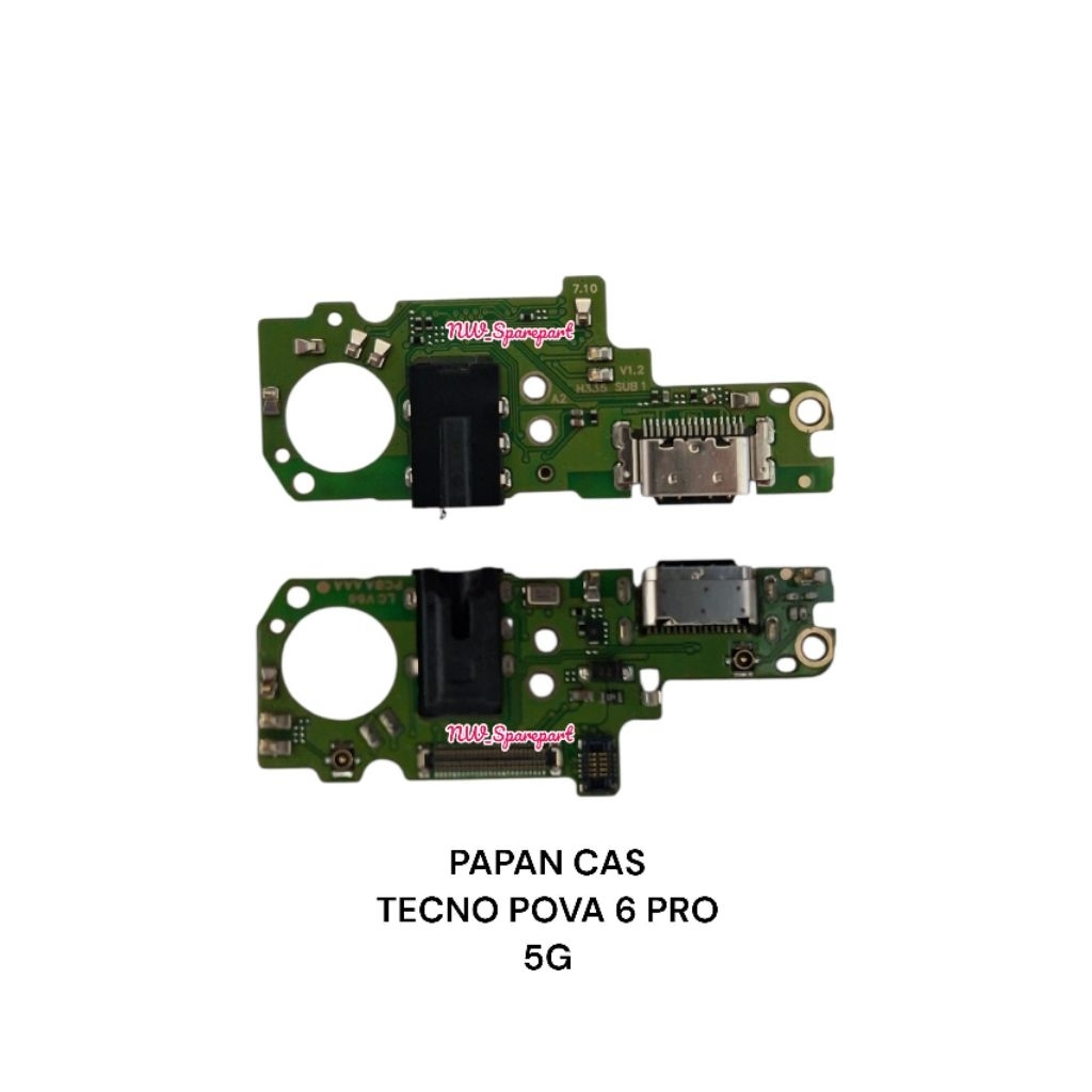 FLEXIBEL CHARGER TECNO POVA 6 PRO 5G PAPAN CAS FULLSET IC ORI