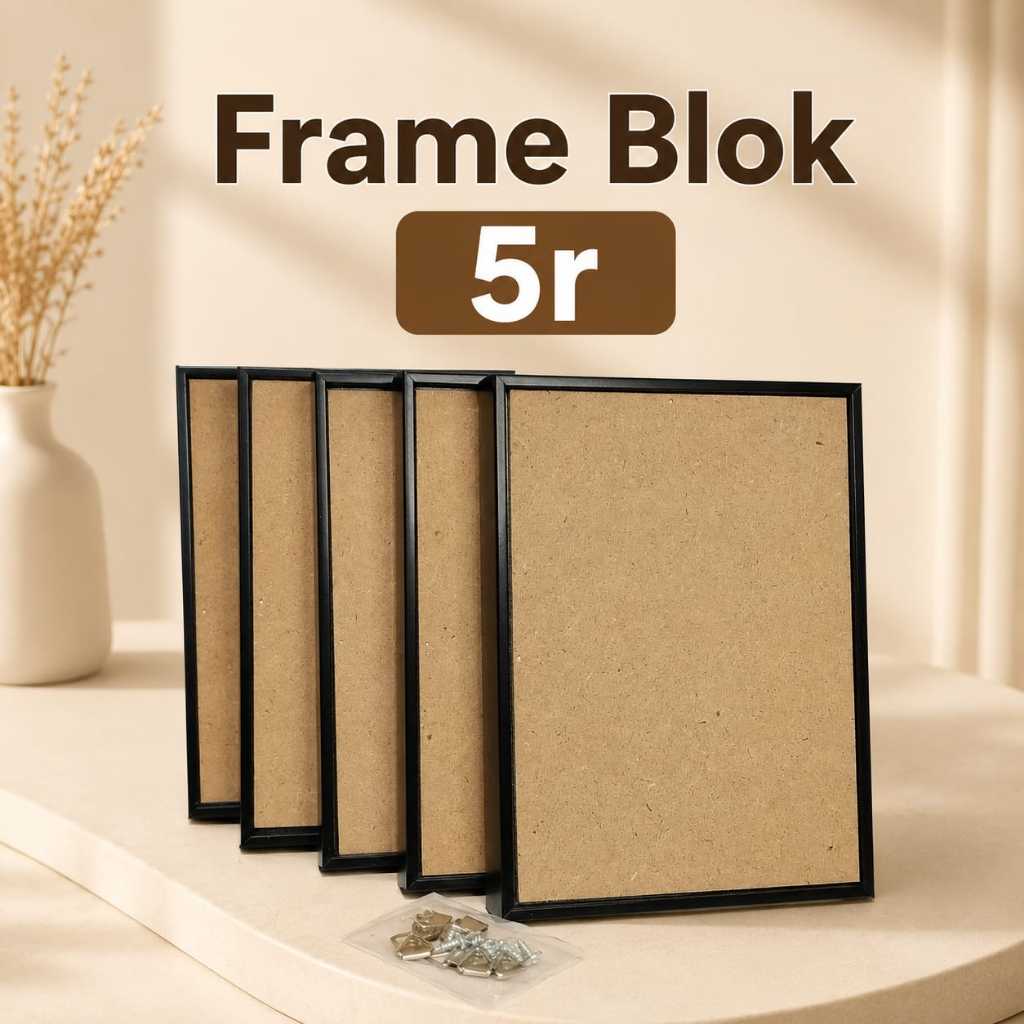 Bingkai Foto 5r / Frame Blok Minimalis Kecil / Figura / Pigura 13 x 18cm