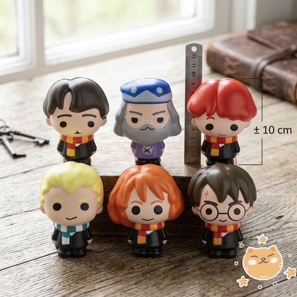 Squishy Minecr4ft dan Harry P0tter 10cm Slow Rising Mainan Empuk Lucu Chibi Kawaii Stress Relief Kol