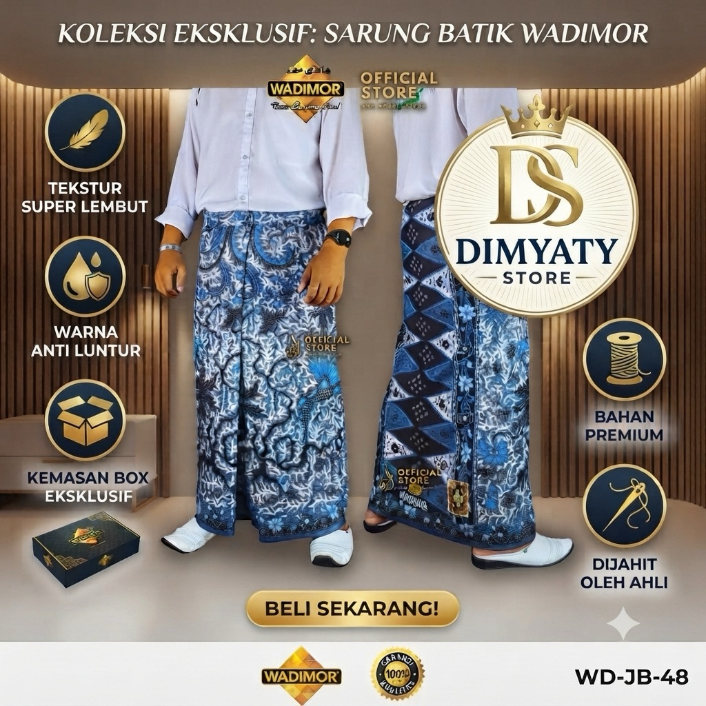 Kain Batik Wadimor - Sarung Pria Batik - Wadimor Sarung Batik Baturajo Katun Premium
