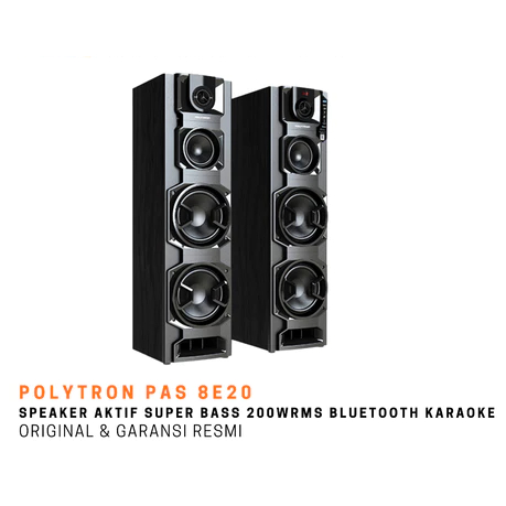 POLYTRON PAS 8E20 Speaker aktif super bass speaker bluetooth speaker karaoke