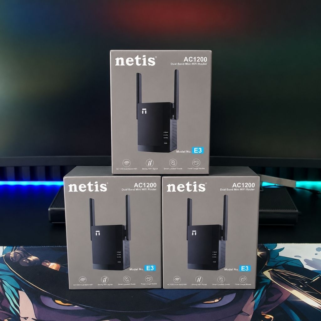 WIFI ROUTER REPEATER NETIS AC1200