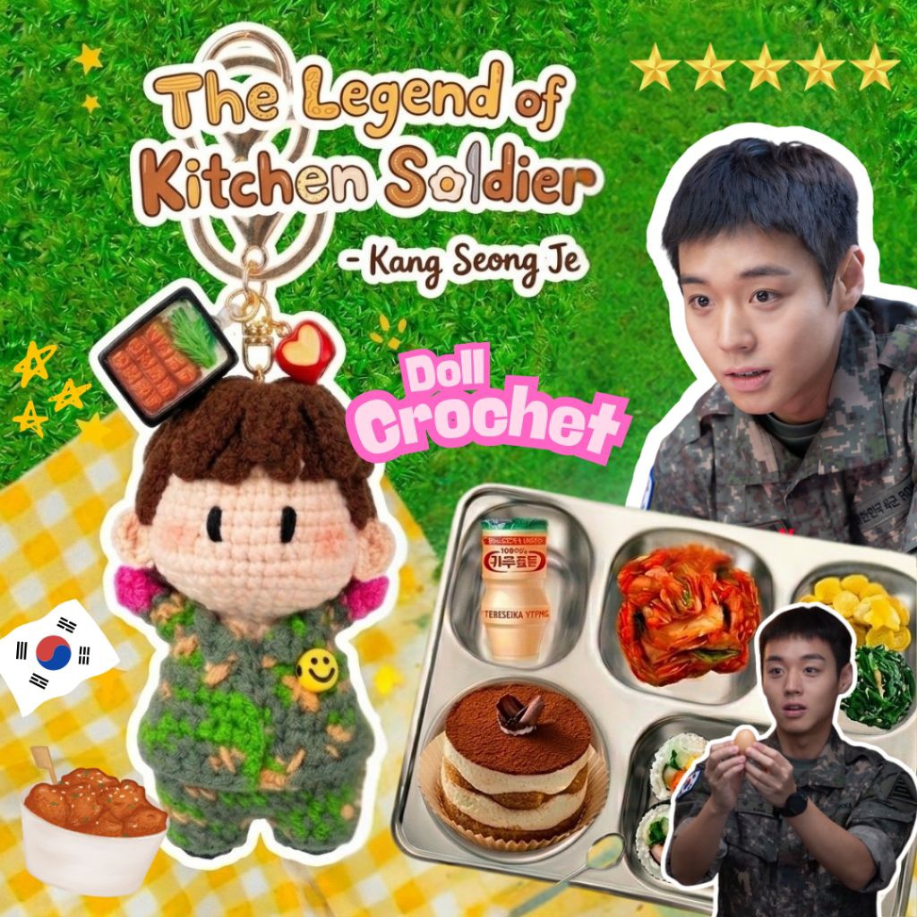 KANG SEONG JAE / THE LEGEND OF KITCHEN SOLDIER / PARK JIHOON / WANNAONE / CROCHET DOLL AMIGURUMI