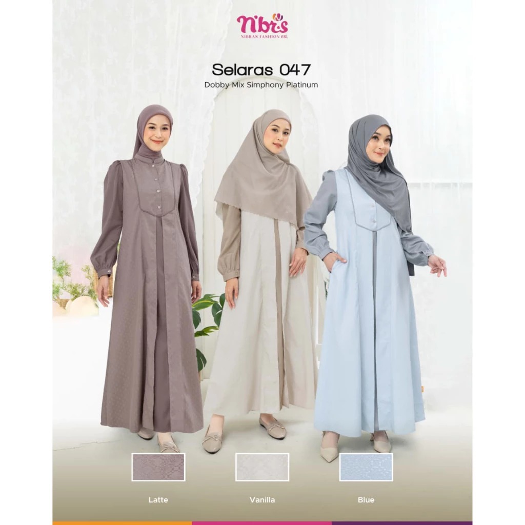 GAMIS NIBRAS SELARAS 047 GAMIS NIBRAS BUSUI ORI BRANDED NIBRAS