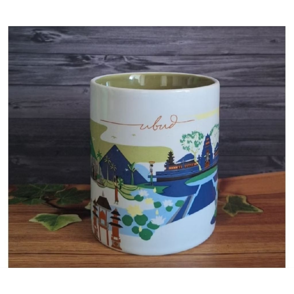 gelas mug starbucks coffee ubud bali, souvenir oleh-oleh indonesia, asia