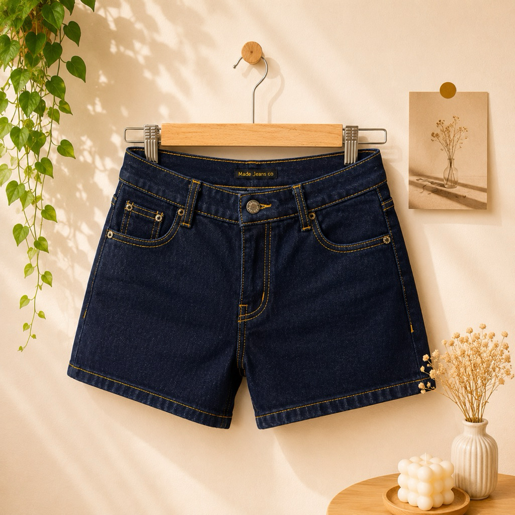 (PRELOVED) Nudie Jeans Co Celana Pendek Denim - Dark Indigo - Size S