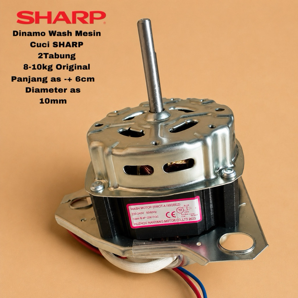 Dinamo Wash Mesin Cuci Sharp 2Tabung 8-10kg Original RMOT-A180QBEZ
