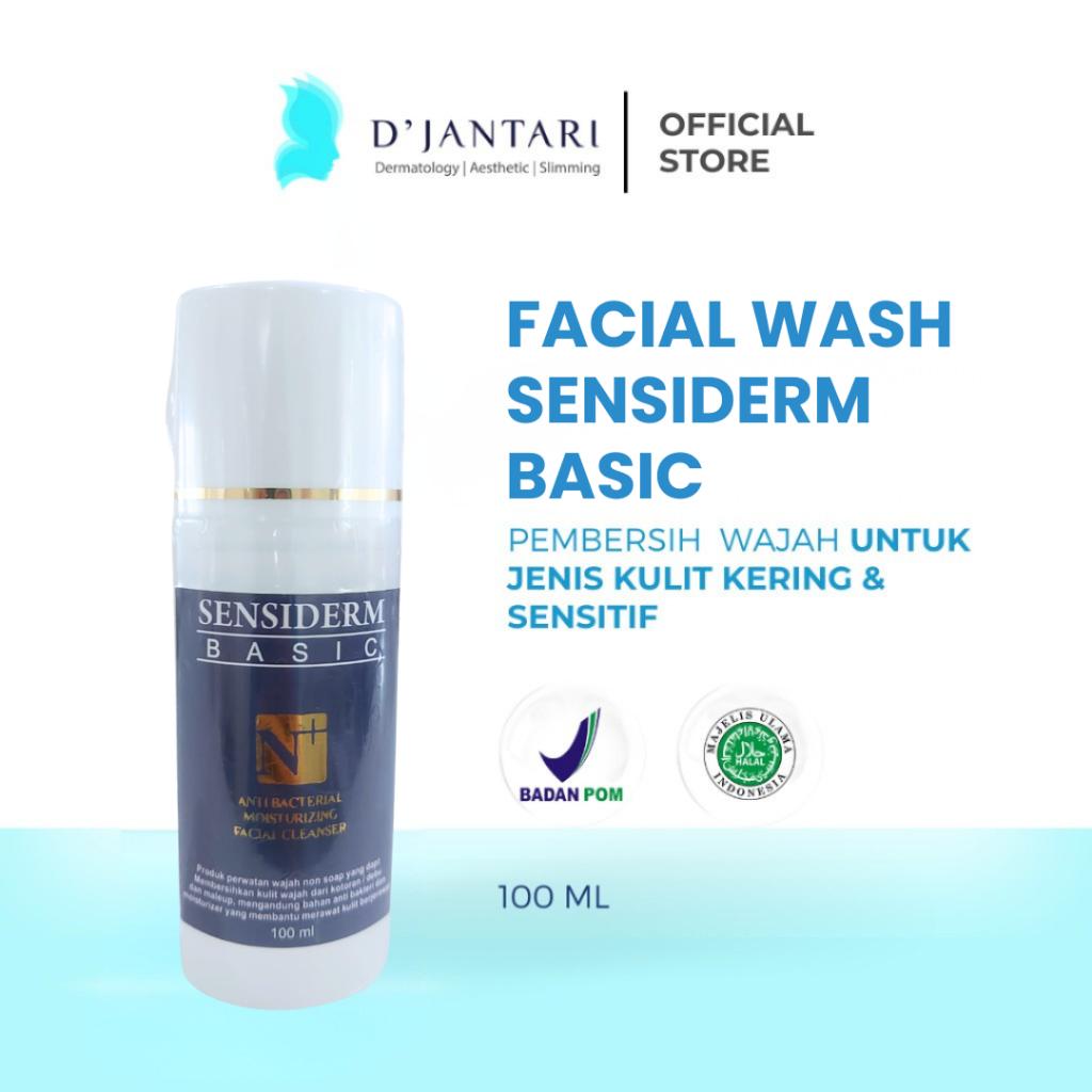 [D'JANTARI OFFICIAL] Sensiderm Basic Facial Wash RNH D'JANTARI - Sabun Wajah untuk kulit normal dan 