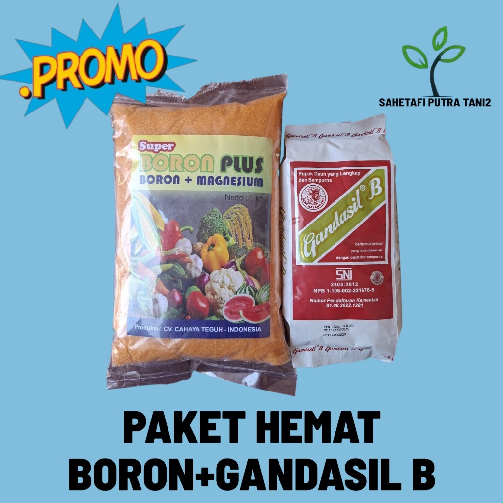 PAKET HEMAT Pupuk Boron Plus Boron+Magnesium 1kg+Gandasil B 500gr