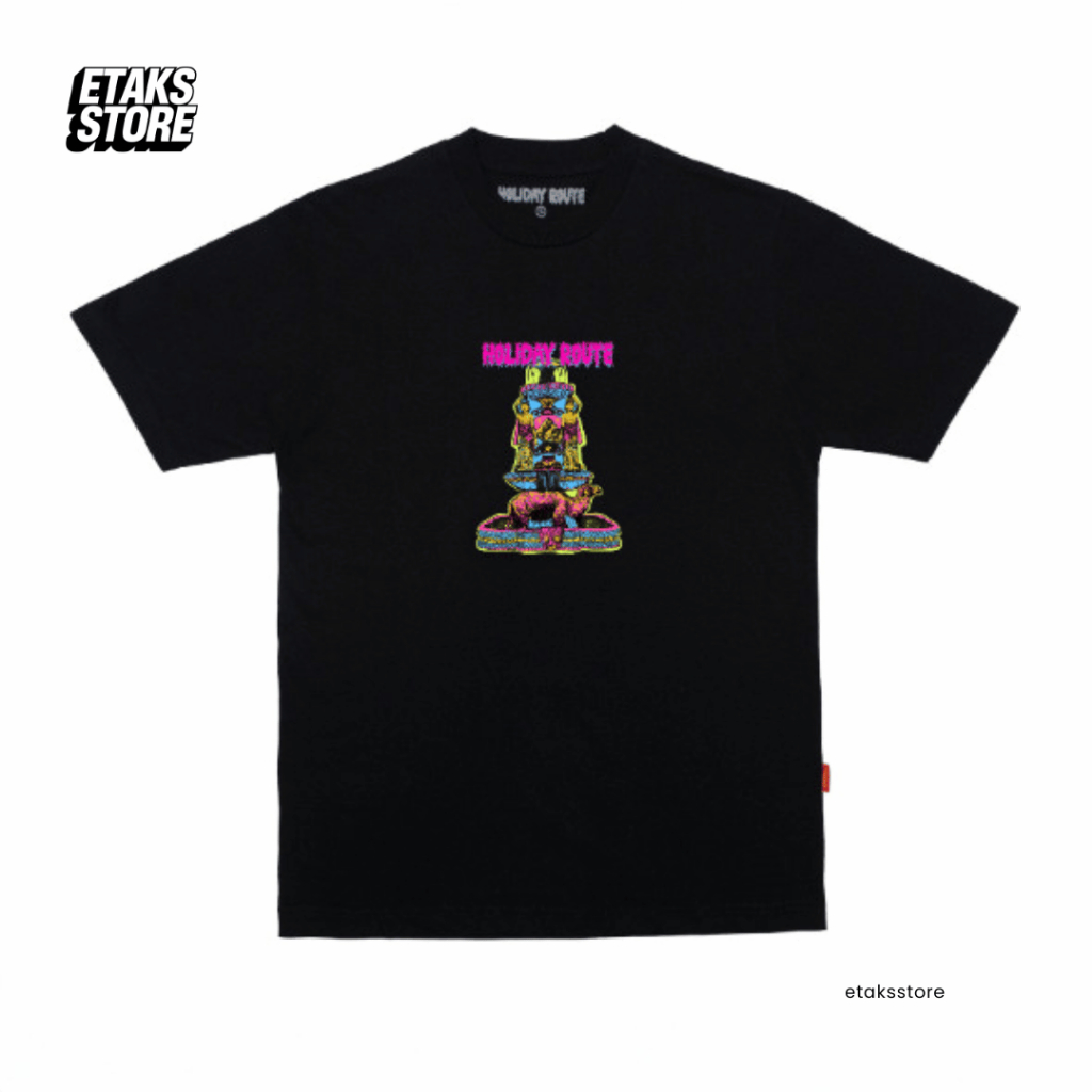 Kaos Holiday Route Andre Yoga Tee Black | Skateboard Tshirt | Merchandise Local Brand