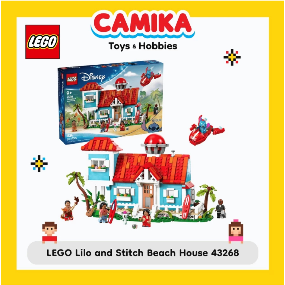 LEGO 43268 Lilo and Stitch Beach House - 834 pcs #43268 - 100% LEGO ORIGINAL - Camika Toys & Hobbies