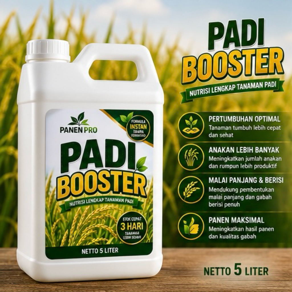 PADI BOOSTER 5 Liter Panen Pro | Booster Tanaman Padi | Nutrisi Lengkap Padi