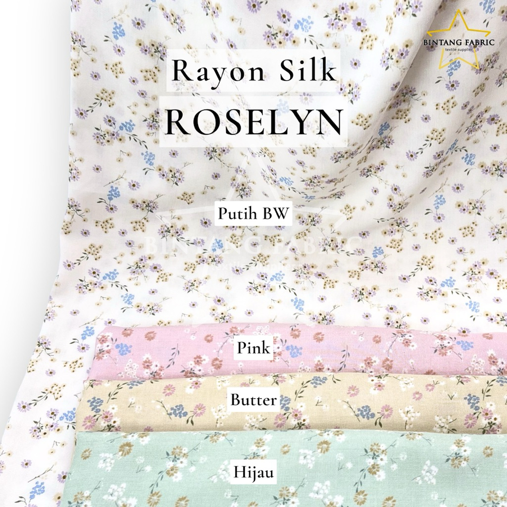 Bahan Kain Rayon Silk Roselyn 0,5 meter